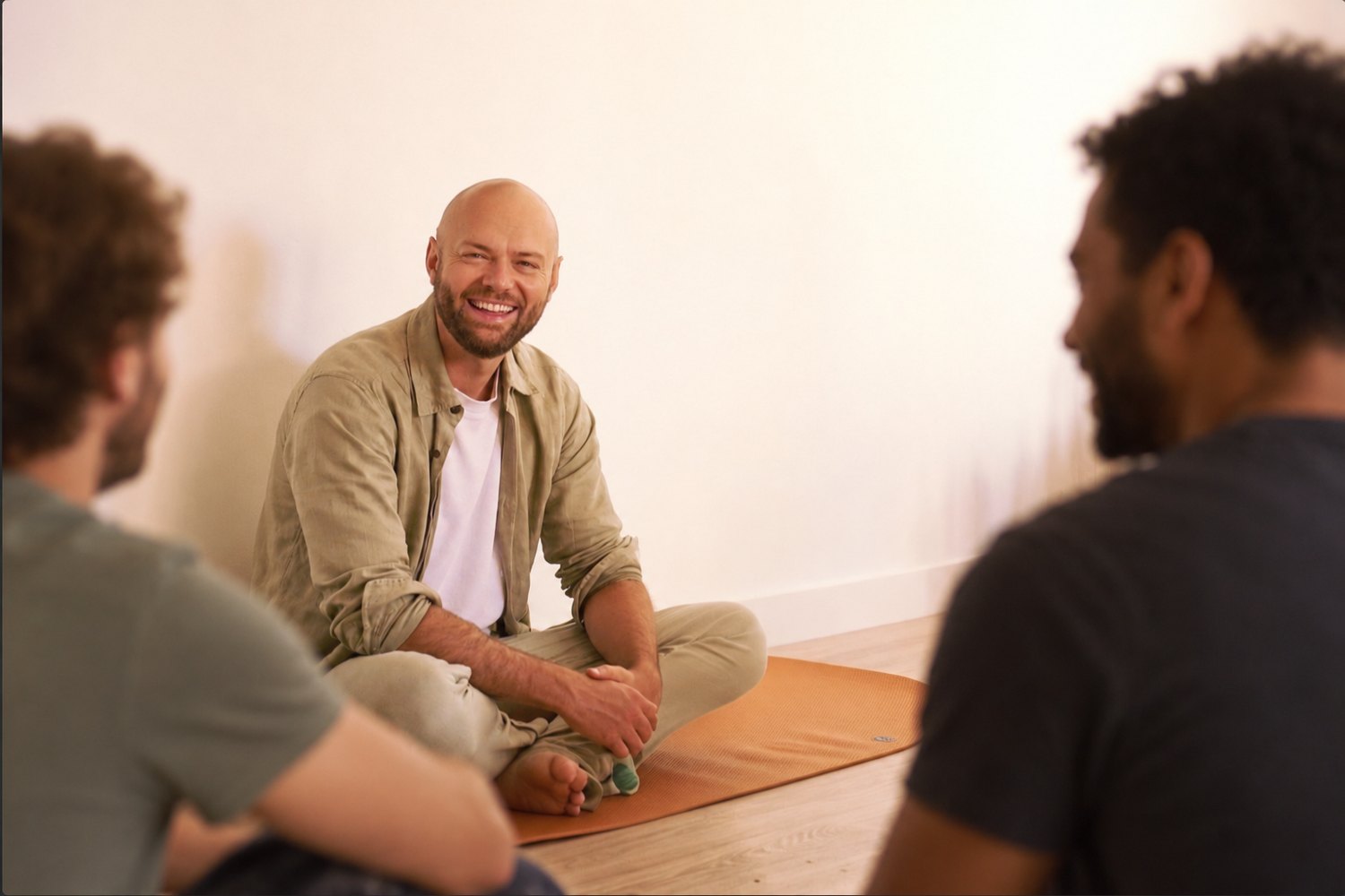 Olivier Passebecq teaching breathwork during a workshop