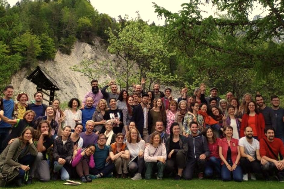 Group photo at the NVC International Intensive Training in Slovenia, 2019